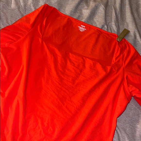 Skims Fits Everybody Long sleeve Square Neck Thong Bodysuit Plus Size - Picture 8 of 9